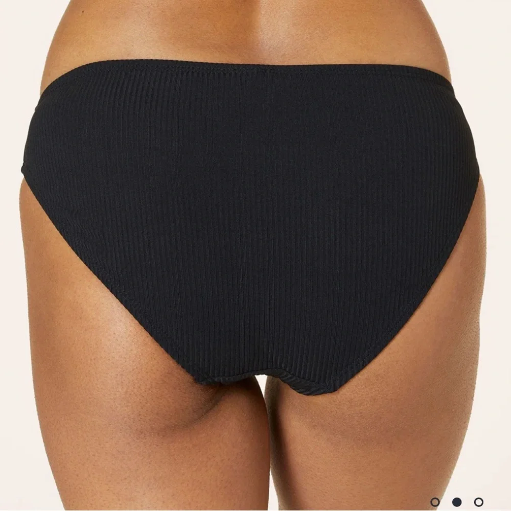 Andie Bikini Set Valencia Top Bikini Bottom Rib Black size Large NWT‎